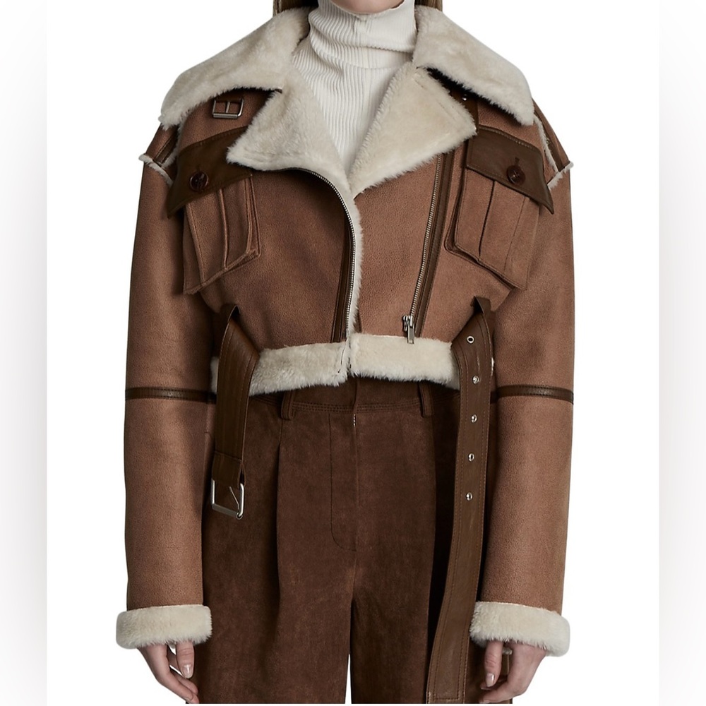 Faux Shearling Bomber Jacket - image 1
